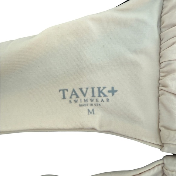 Tavik Moon Bandeau Black and Cream Bikini Top - Picture 4 of 4